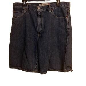 Levis 550 Jean Shorts Men Size 36 Size Dark Blue Relaxed Fit Y2K Red Tab Vtg